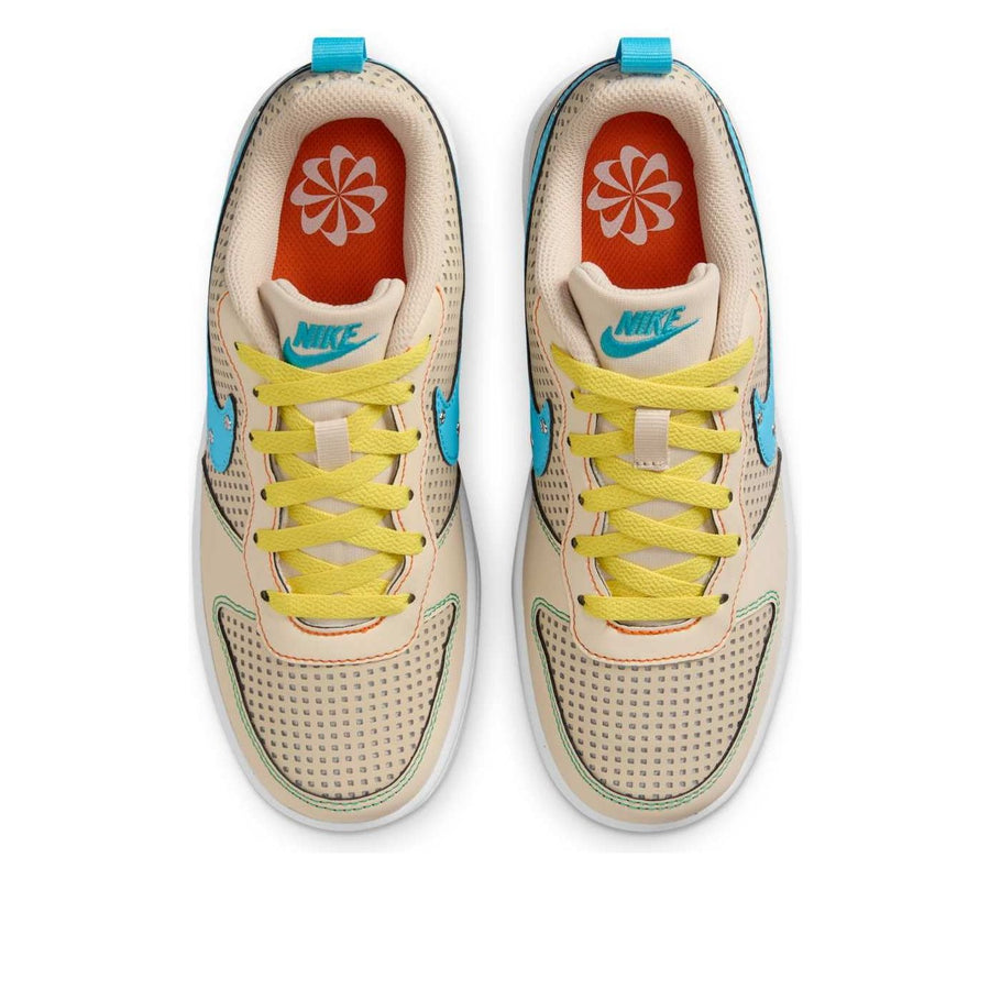 Кроссовки (GS) Nike Court Borough Low Recraft 'Sanddrift Phantom Opti Yellow Baltic Blue', желто-коричневый — фото 4