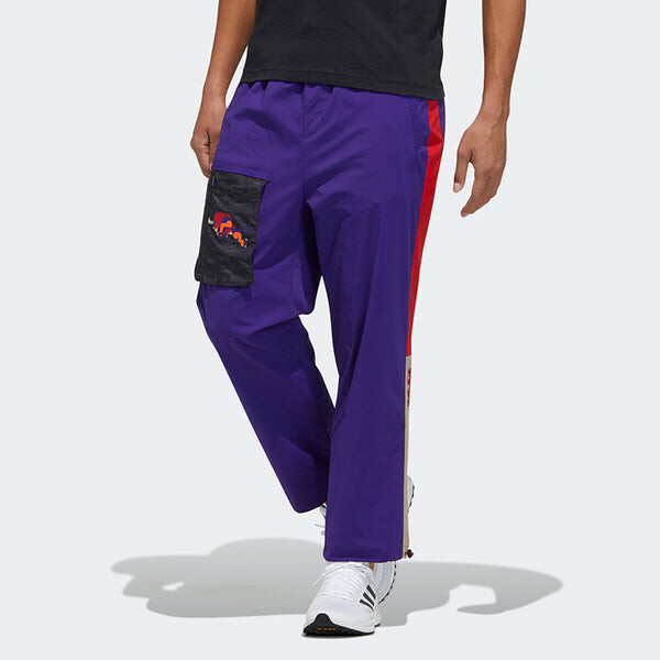 Спортивные штаны adidas Cny Pnt Wv New Year's Edition Cargo Casual Sports Purple, фиолетовый — фото 2