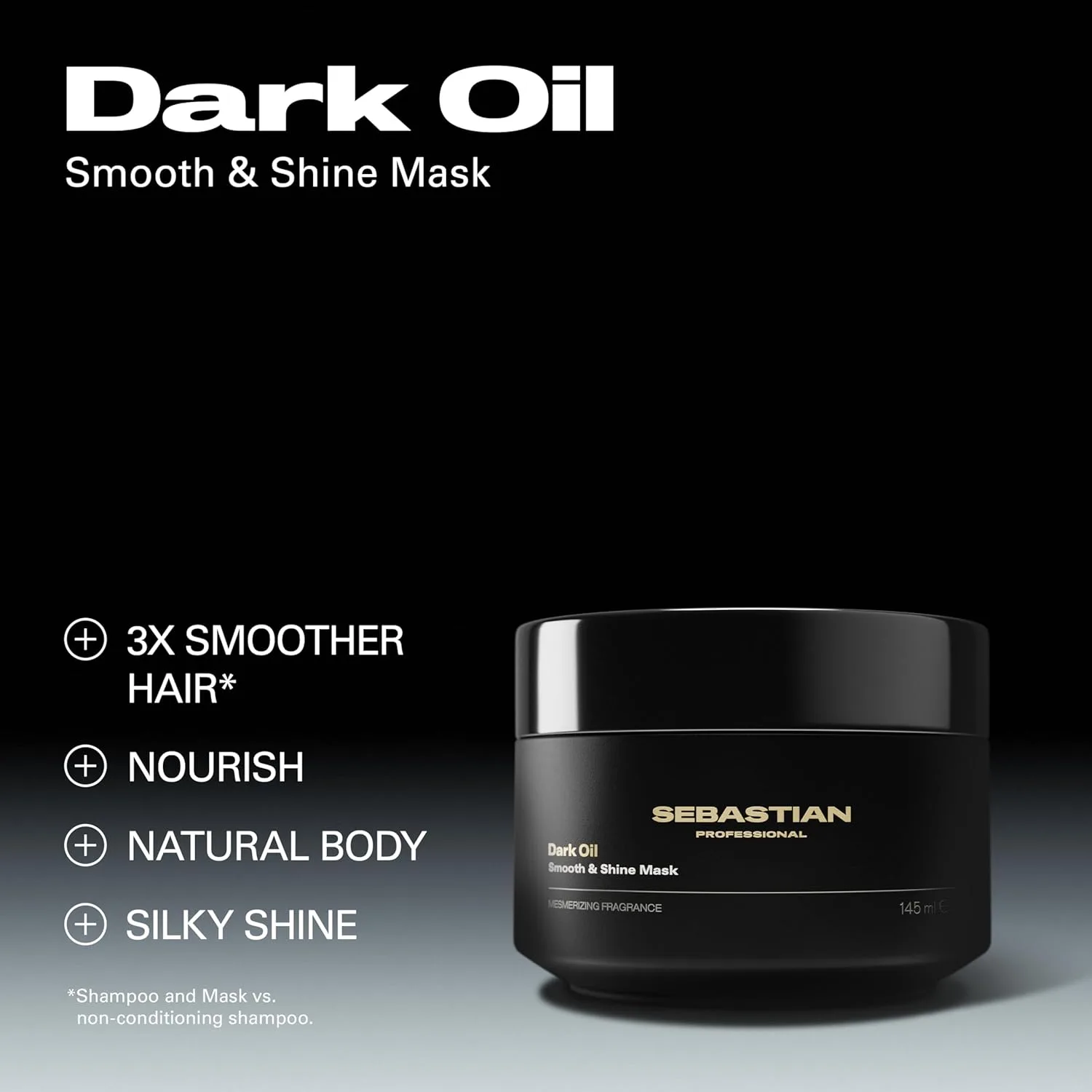 Маска для укладки волос Sebastian Professional Dark Oil Smooth and Shine Mask | Легкое масло для укладки волос | С добавлением масел сандалового дерева, кедра и арганы | 135 мл — фото 3