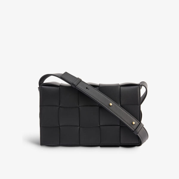 

Мягкая кожаная сумка-трансформер из кассеты Bottega Veneta, черный