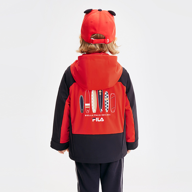 Детская зимняя куртка Pre school FILA KIDS, синий — фото 4