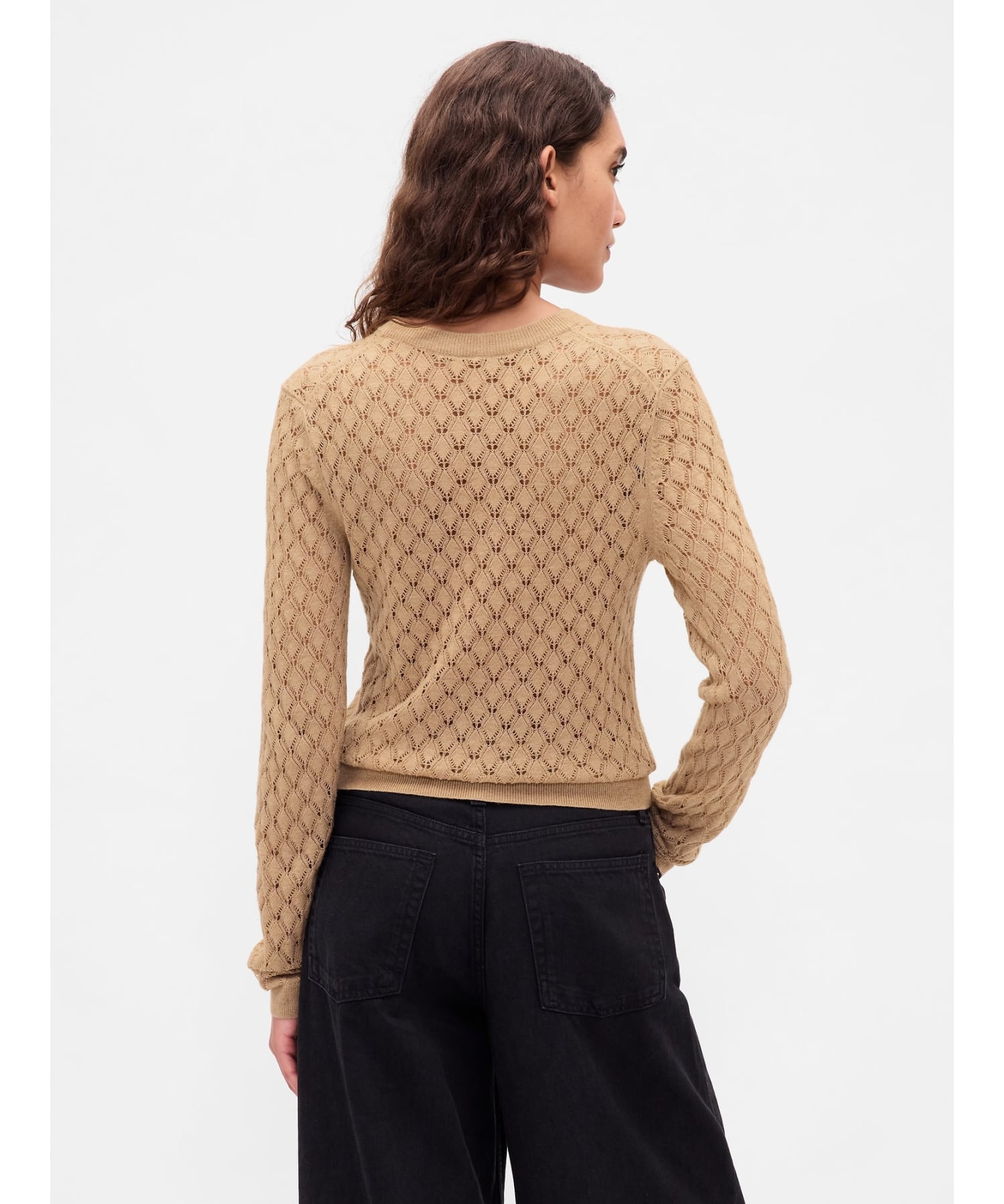 (W) Пуантовый свитер GAP, CAMEL_HAIR — фото 3