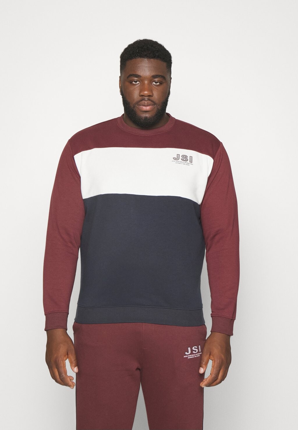 

Толстовка Color Block O Neck Jack's Sportswear, цвет bordeaux