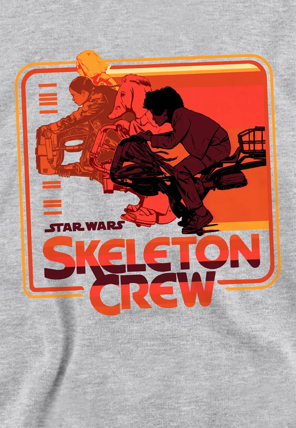 Детская худи Star Wars: Skeleton Crew Retro Disney, серый — фото 2