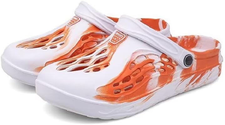 

Мужские нескользящие шлепанцы с камуфляжным принтом для прогулок летом, пляжа, спорта и ванной Zonkacen, белый