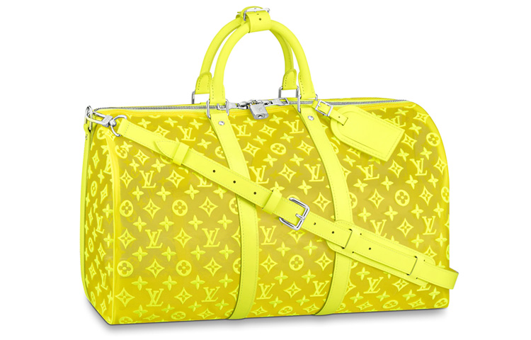 

Сумка Keepall Bandouliere Monogram Mesh 50 желтая LOUIS VUITTON