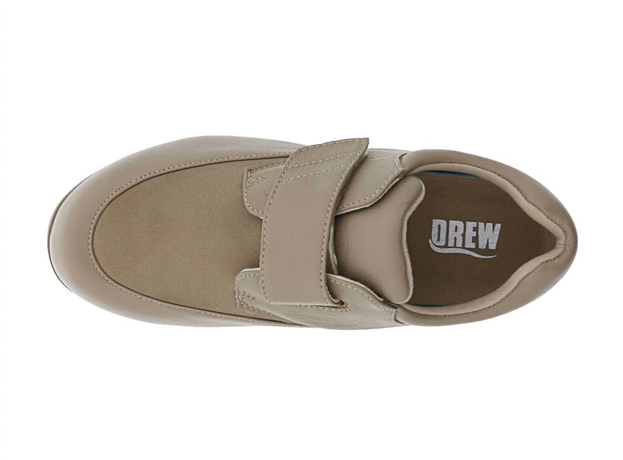 Женские повседневные туфли Quest в цвете тауп с эластичной посадкой Drew Shoes, Taupe/Taupe Stretch — фото 4