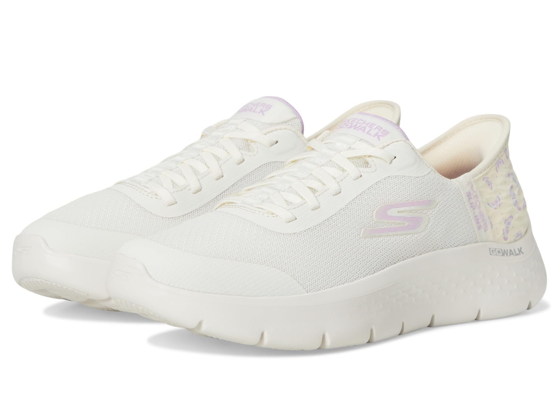 Кроссовки SKECHERS Performance Go Walk Flex Eva Hands Free Slip-Ins, цвет Natural/Purple