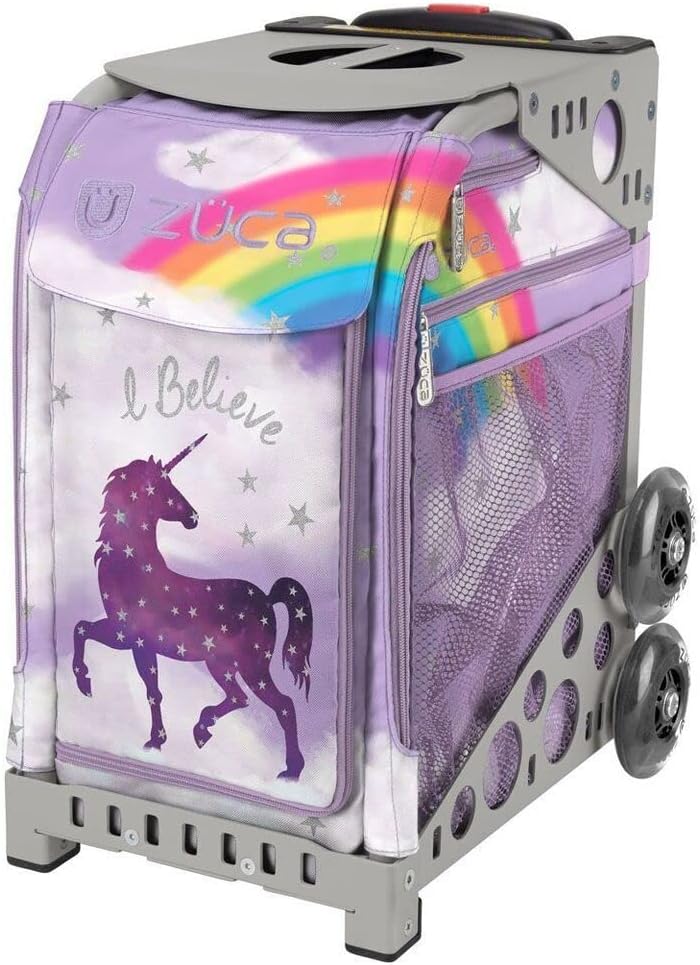 

Сумка-вкладыш Zuca Unicorn Sport с серой рамой и мигающими колесами, Purple, Фиолетовый, Сумка-вкладыш Zuca Unicorn Sport с серой рамой и мигающими колесами, Purple