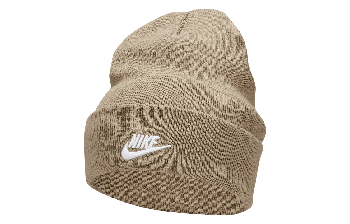 

Nike Хлопковая шапка-бини унисекс коричневая