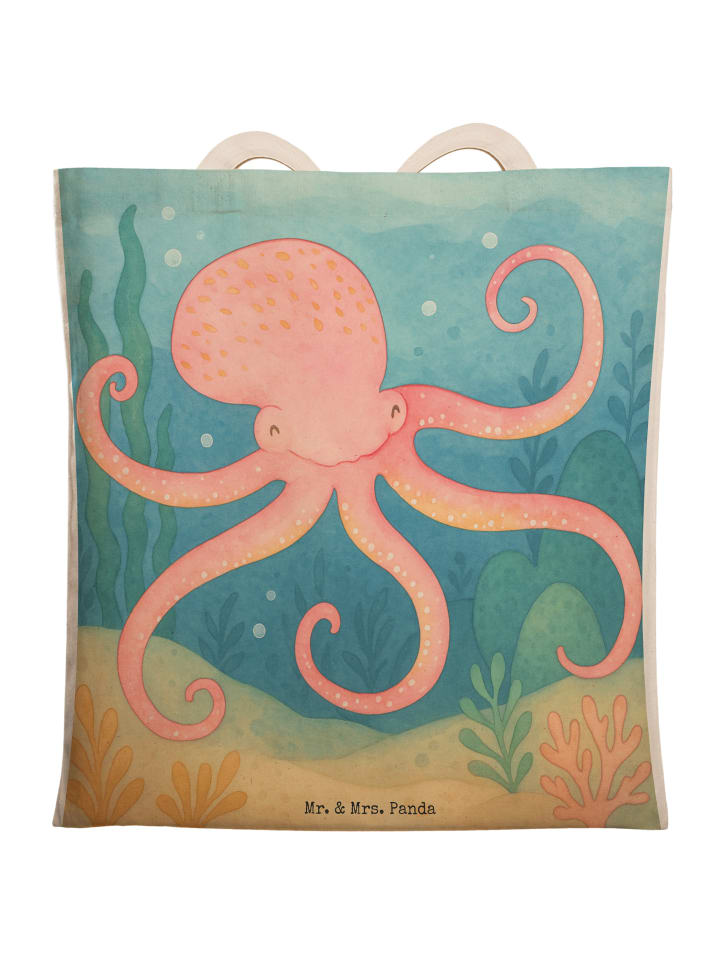 

Mr. & Mrs. Panda Сумка с изображением кальмара, без надписи, белого цвета
