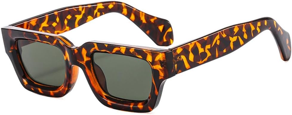 

Стильные маленькие квадратные солнцезащитные очки 2027 года для женщин и мужчин, модные ретро-очки с защитой от УФ-излучения UV400, аксессуар для очков для женщин и мужчин MTZJH, C3