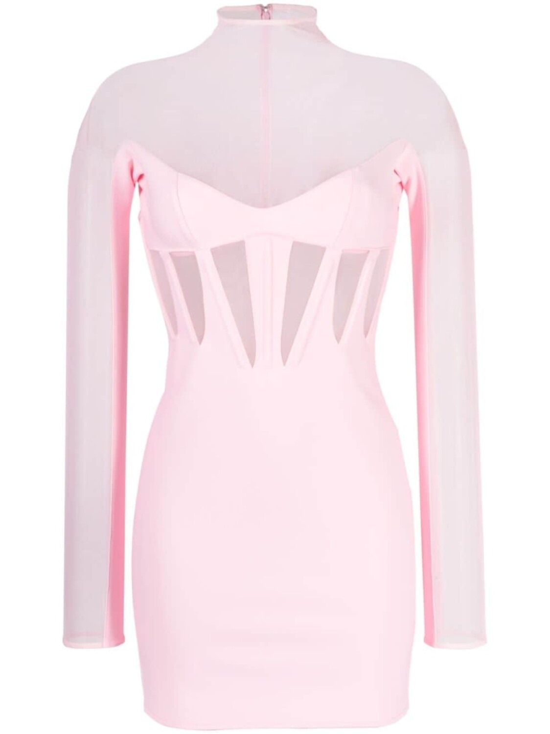 

Mugler платье мини Corset Illusion с прозрачными вставками, розовый