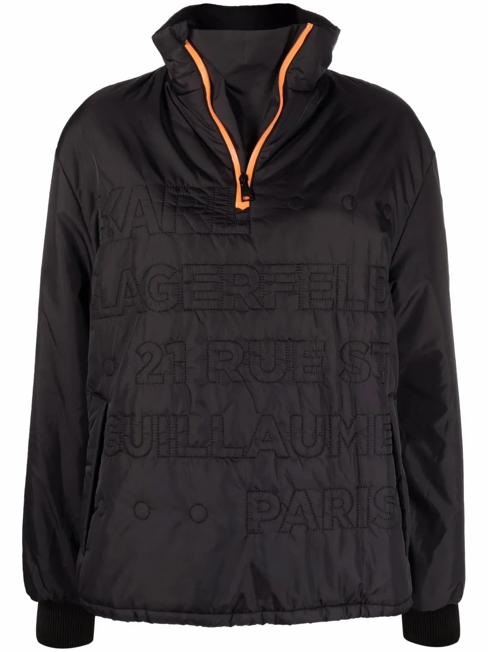 

Пуховик с воротником на молнии KARL LAGERFELD, черный
