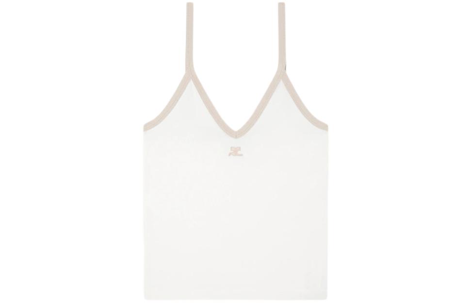 

Майка Courrèges с контрастным V-образным вырезом COURREGES, White Heritage/Heritage White