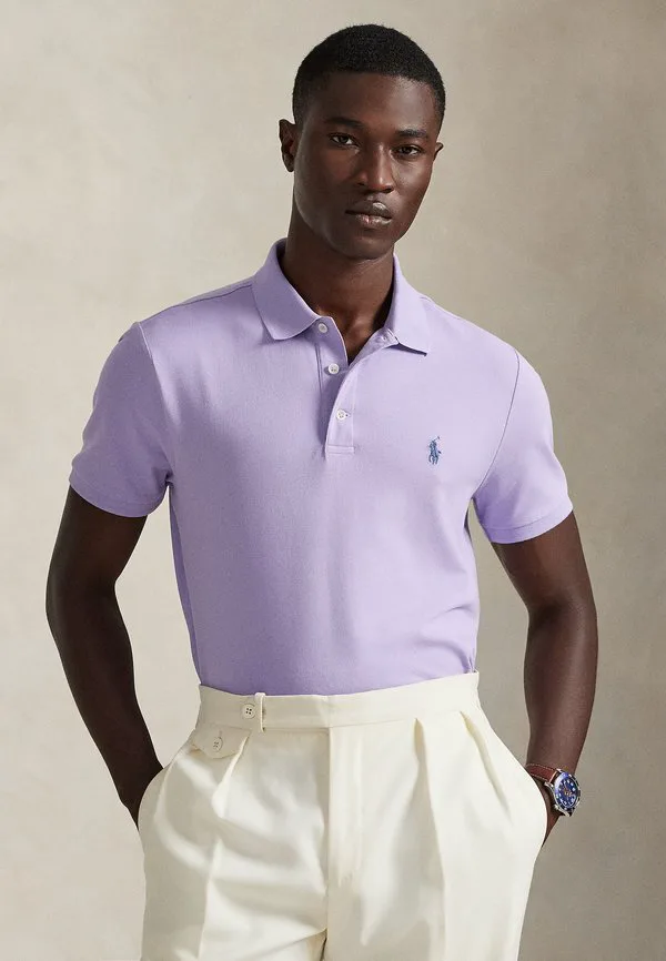 Футболка-Поло приталенного кроя из эластичной сетки Polo Ralph Lauren, Powder Purple