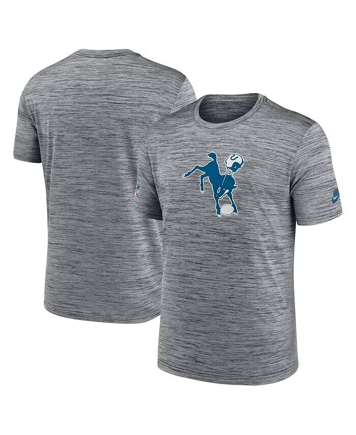 

Мужская серая футболка Indianapolis Colts Velocity Alternate Logo Performance Nike