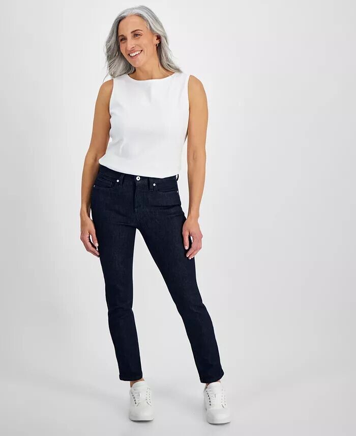 

Узкие джинсы Petite со средней посадкой Style & Co, синий