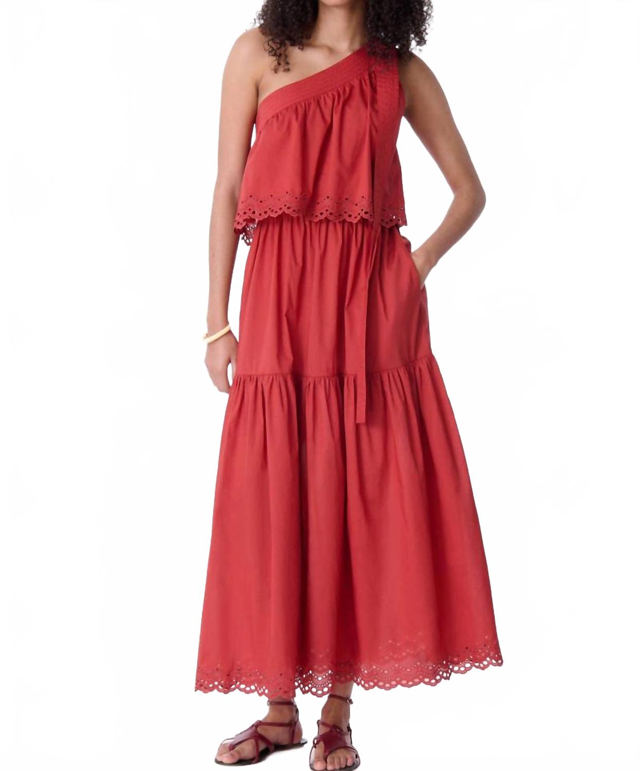 

Vanessa Bruno Платье-миди Cora цвета брик