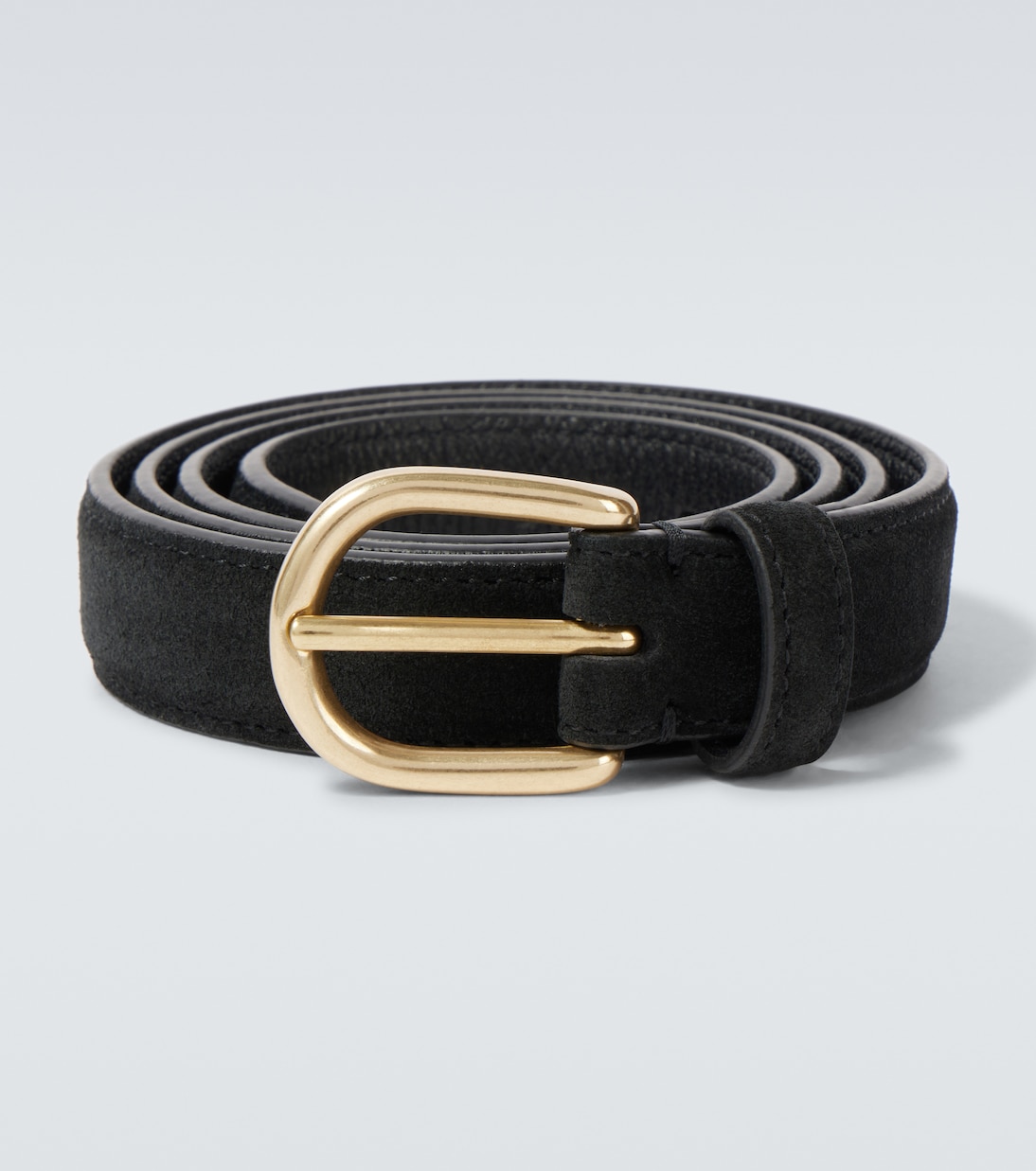 

Кардоновый ремень из замши Saman Amel, Black/Gold