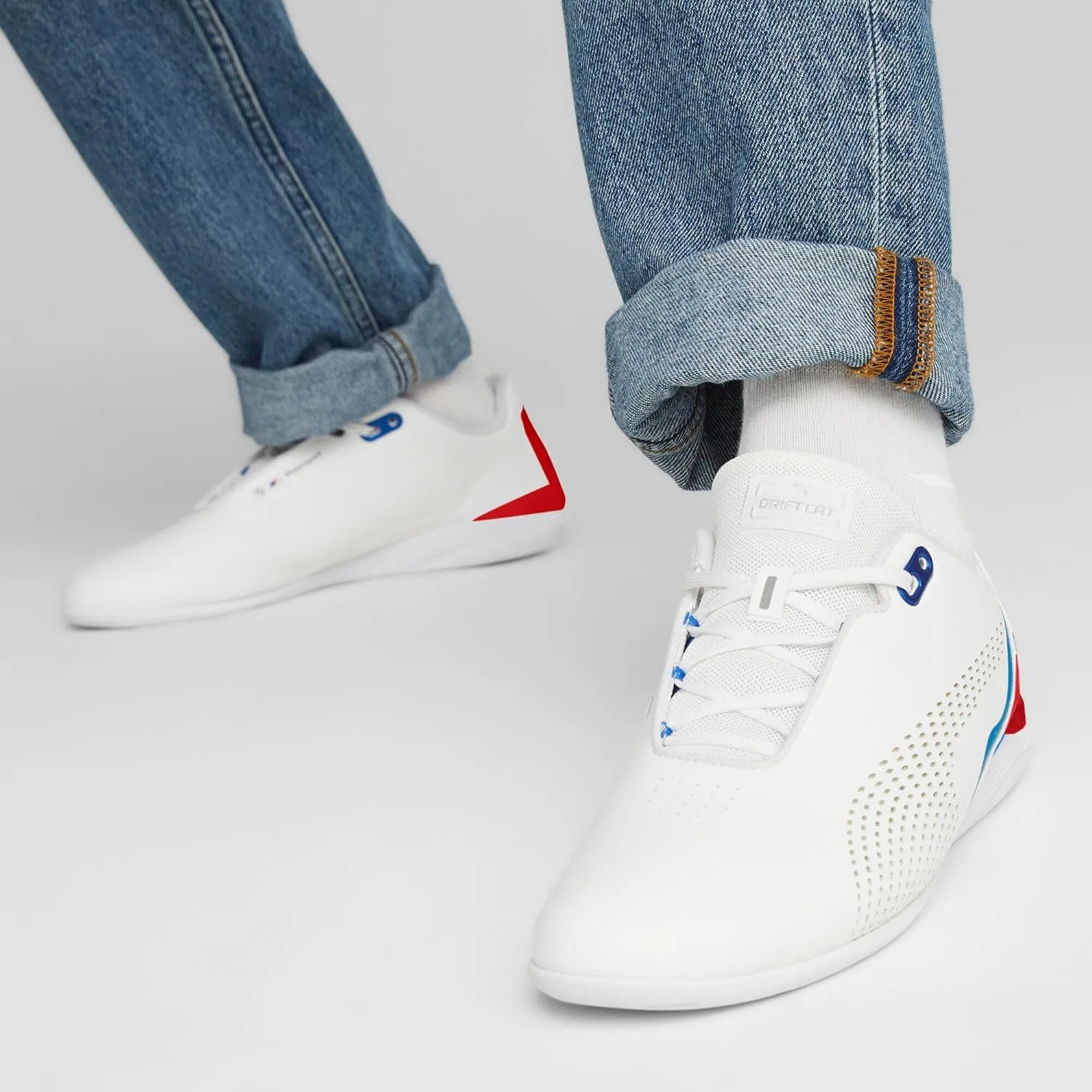 Кроссовки PUMA Unisex Adult Low Trainers BMW MMS Drift Cat Decima, Puma White Pop Red Puma White — фото 4
