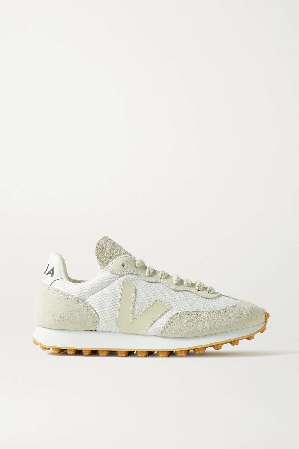 Кроссовки Veja + Net Sustain Rio Branco Leather-trimmed Suede and Mesh, белый