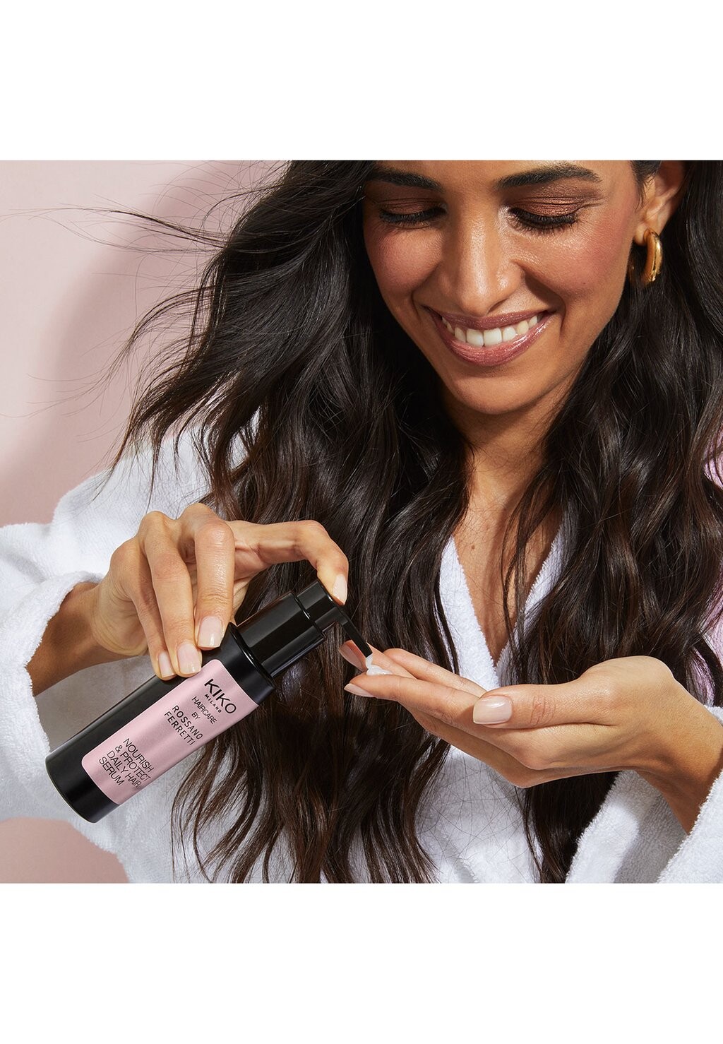 Уход за волосами NOURISH & PROTECT DAILY HAIR SERUM KIKO Milano, бежевый — фото 2