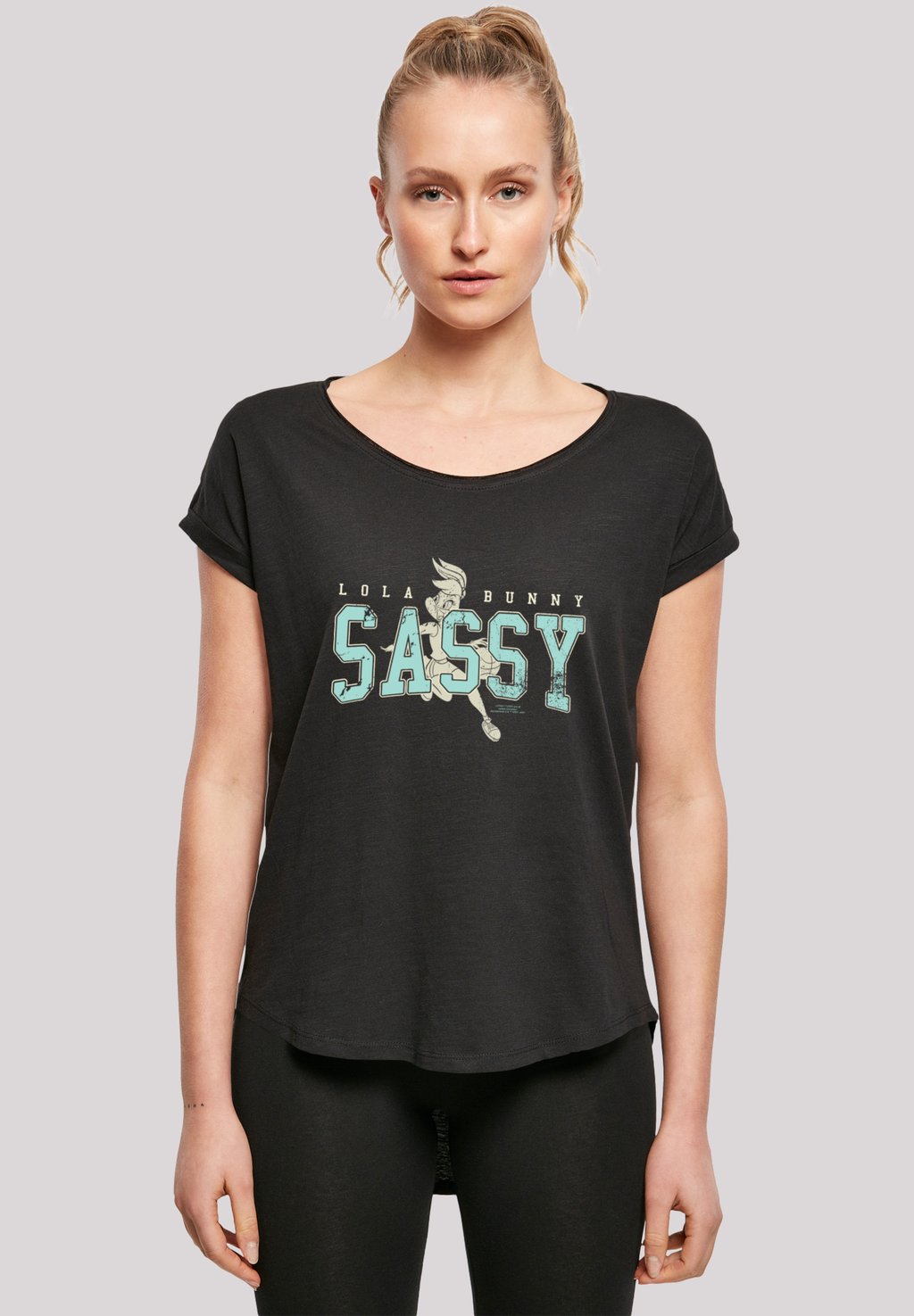 

Футболка с принтом LOONEY TUNES BUNNY SASSY F4NT4STIC, черный