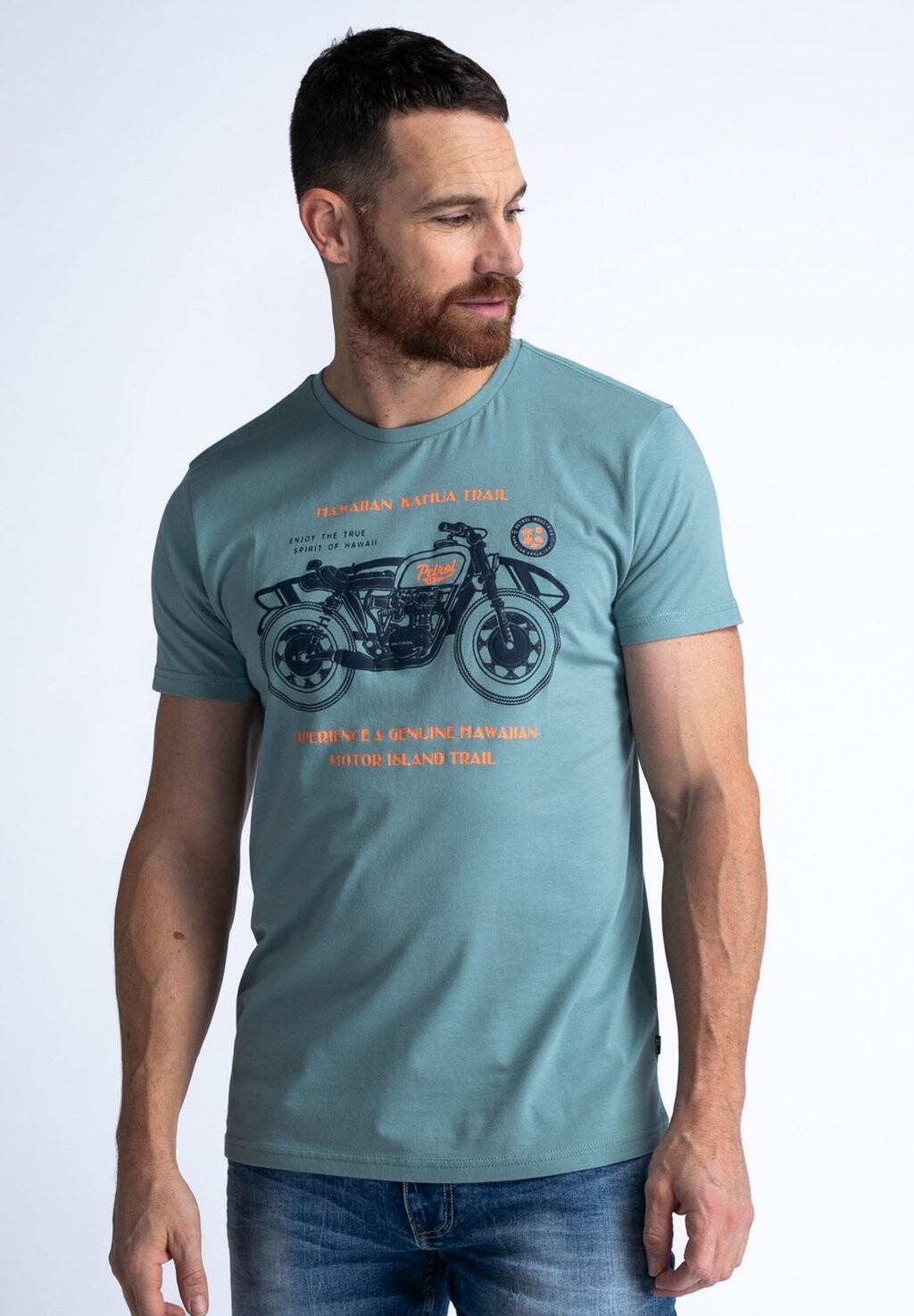 

Футболка с принтом M-1040-TSR707 Petrol Industries, цвет aqua grey