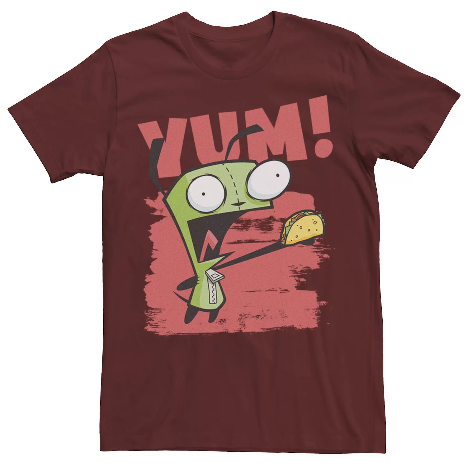 

Мужской Invader Zim Gir Yum! Футболка для размазывания краски Licensed Character