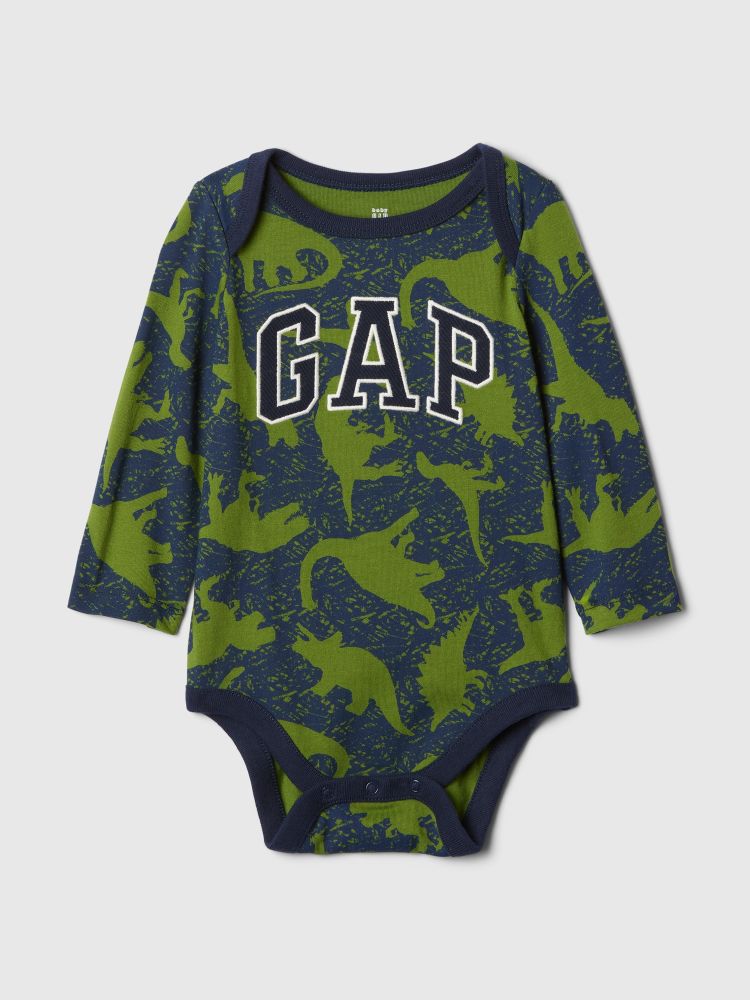 

Хлопковое боди с логотипом Gap, зеленый