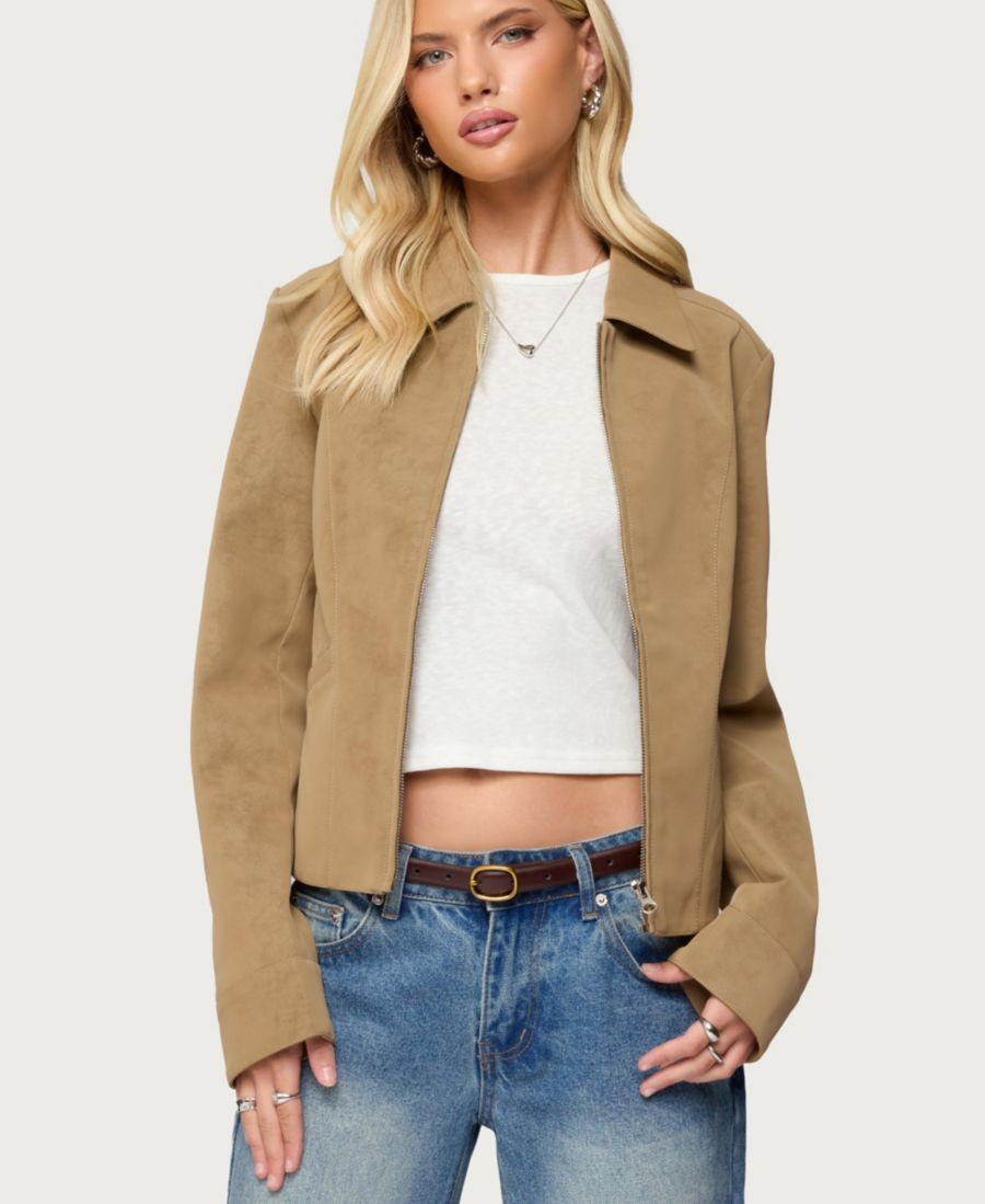 

Женская куртка из искусственной кожи Cozette Edikted, Tan