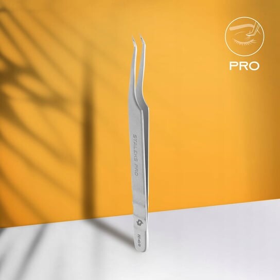 

Сталекс, Пинцет для наращивания и моделирования ресниц, изогнутый, Pro Expert TE-41/8, STALEKS