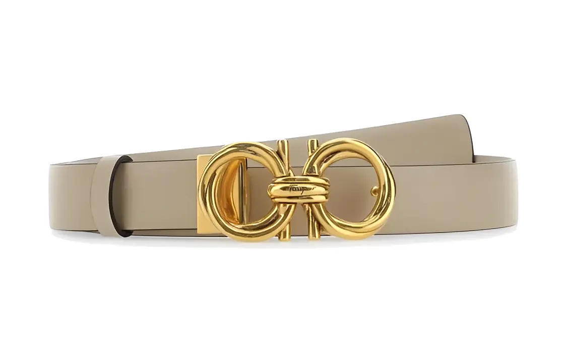 

Ferragamo Женский кожаный ремень из коровьей кожи шириной 2,5 см, Beige