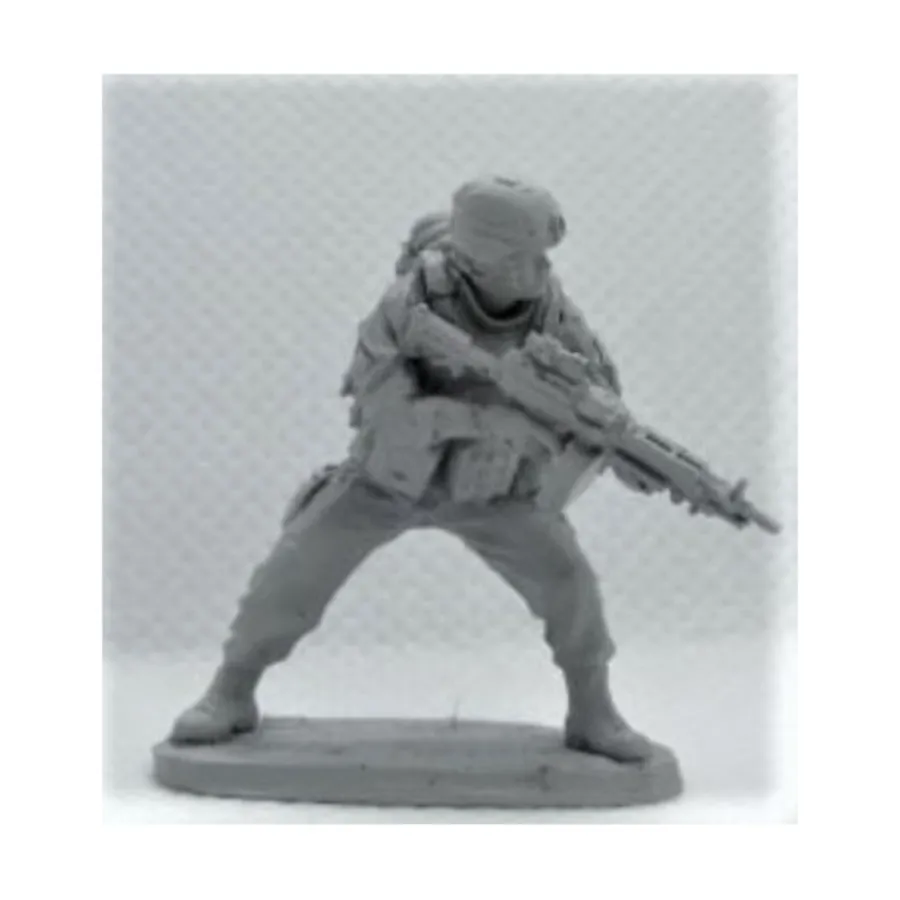 

Морская пехота США с MICH Hemet и M249 SAW # 1, Historical Miniatures (1:48) (Honourable Lead Boiler Suit)