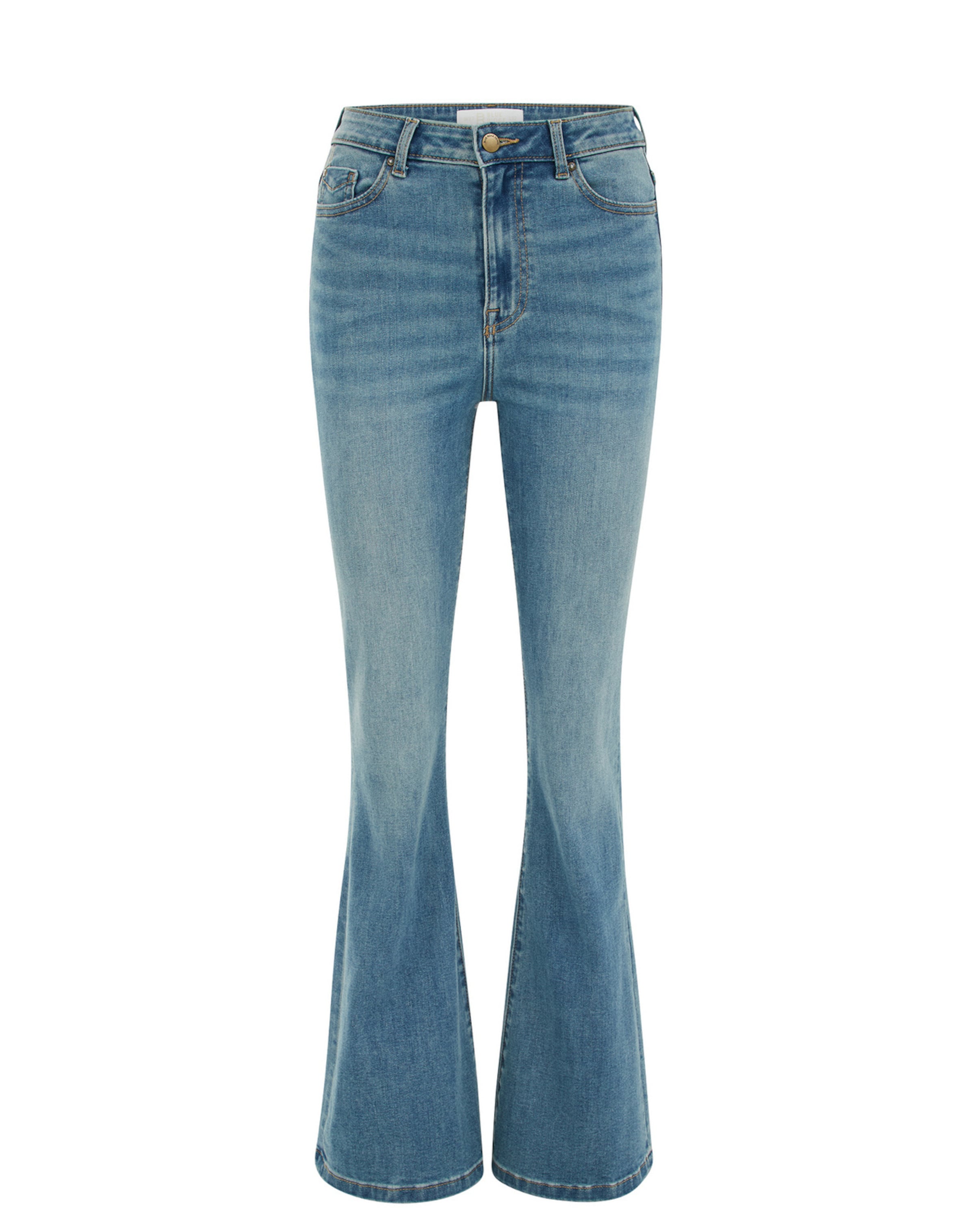 

WE Fashion Джинсы клеш в синем дениме