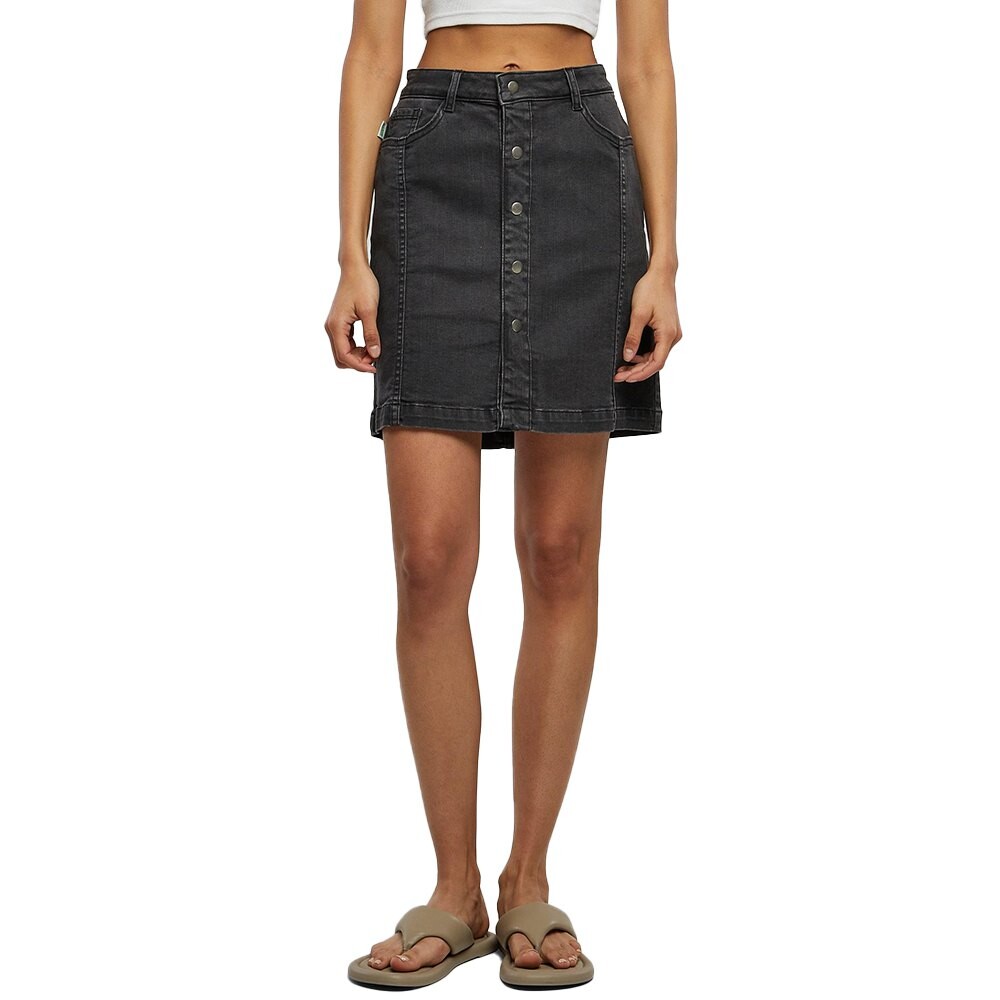 

Юбка Urban Classics Organic Stretch Button Denim Denim, черный