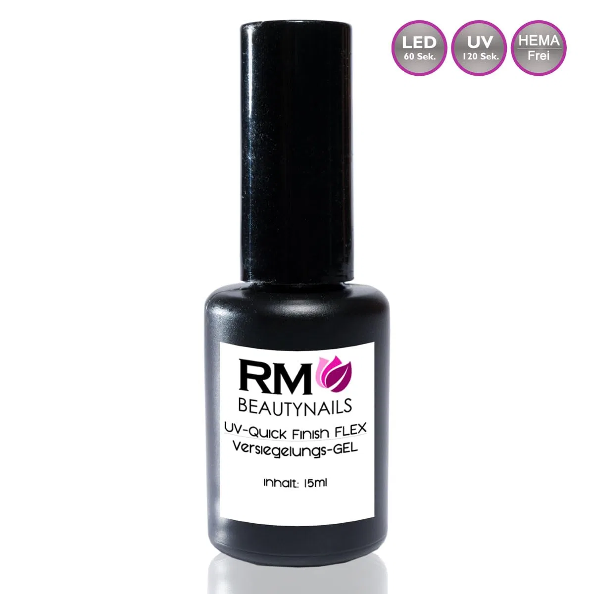 UV-гель RM Beautynails Quickfinish Top Coat без липкого слоя 15 мл Rm Beautynails — фото 3