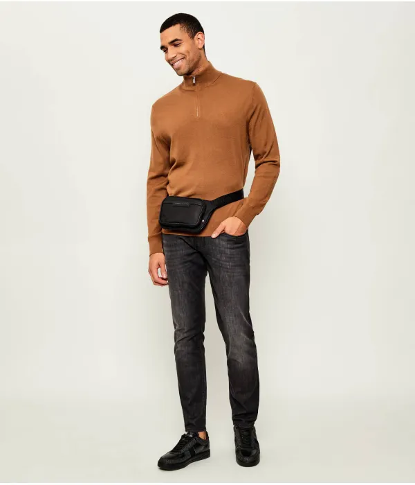 Шерстяная водолазка Regular fit Calvin Klein, коричневый — фото 2