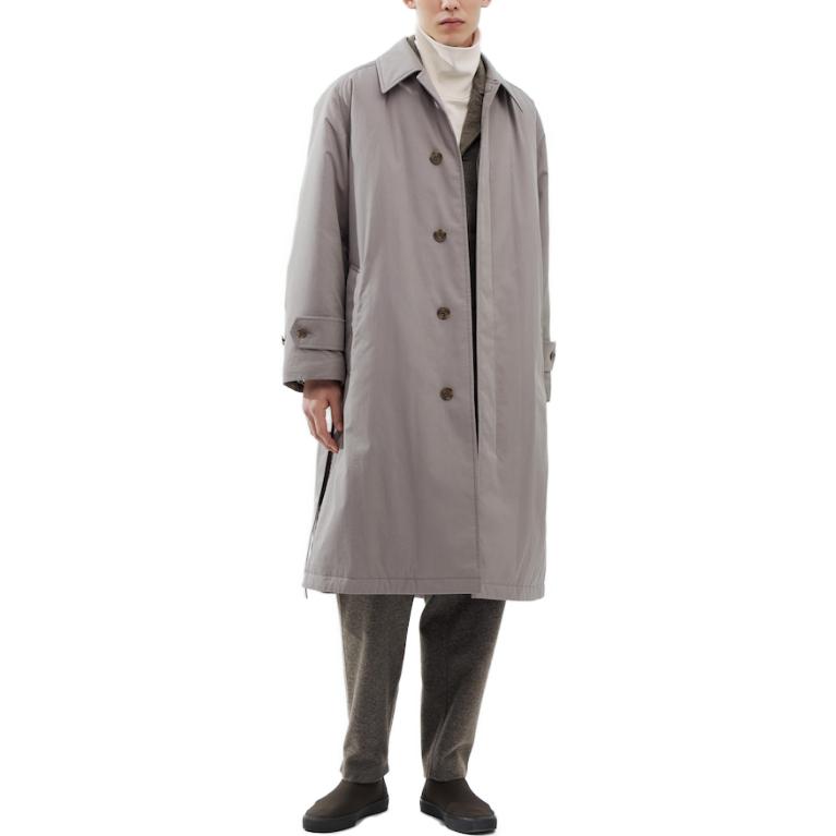 UNIQLO Тренч унисекс небесно-серый, Sky Gray — фото 4