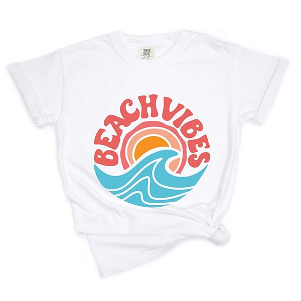 

Футболка Beach vibes с круглым принтом Simply Sage Market, White