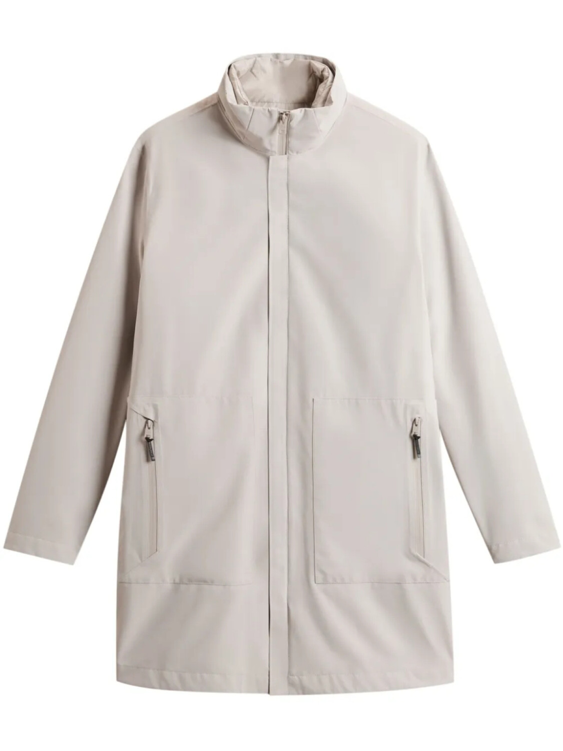 

Парка Woolrich с высоким воротником и застежкой-молнией спереди, нейтральный