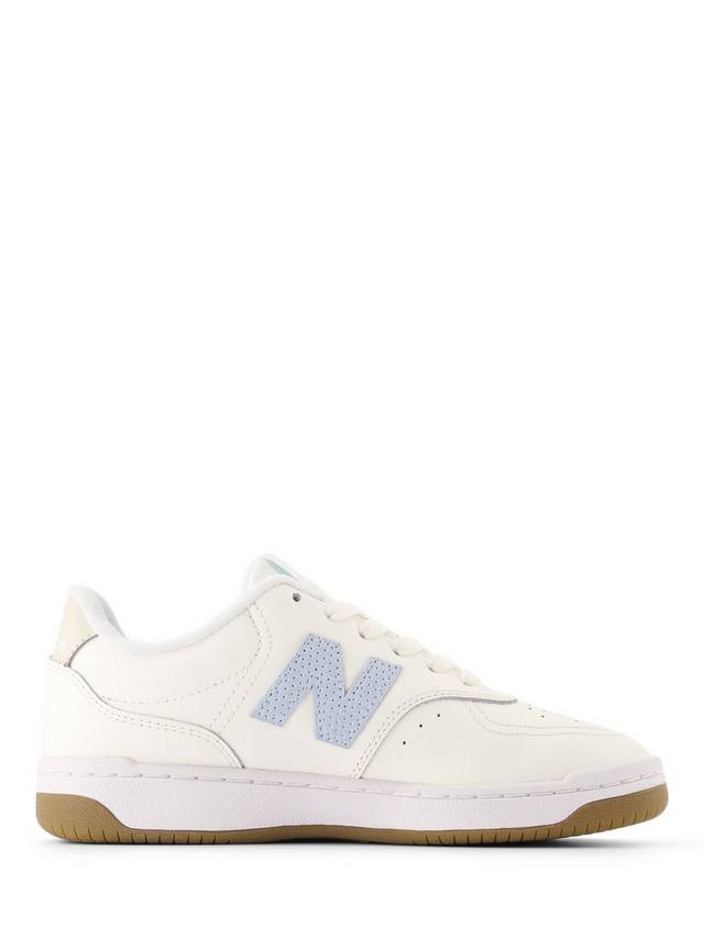 

Детские кожаные кроссовки B80 на шнуровке New Balance, Neutral/Blue