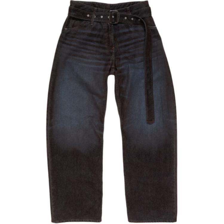 

Джинсы с поясом и свободными штанинами Acne Studios, коричневый