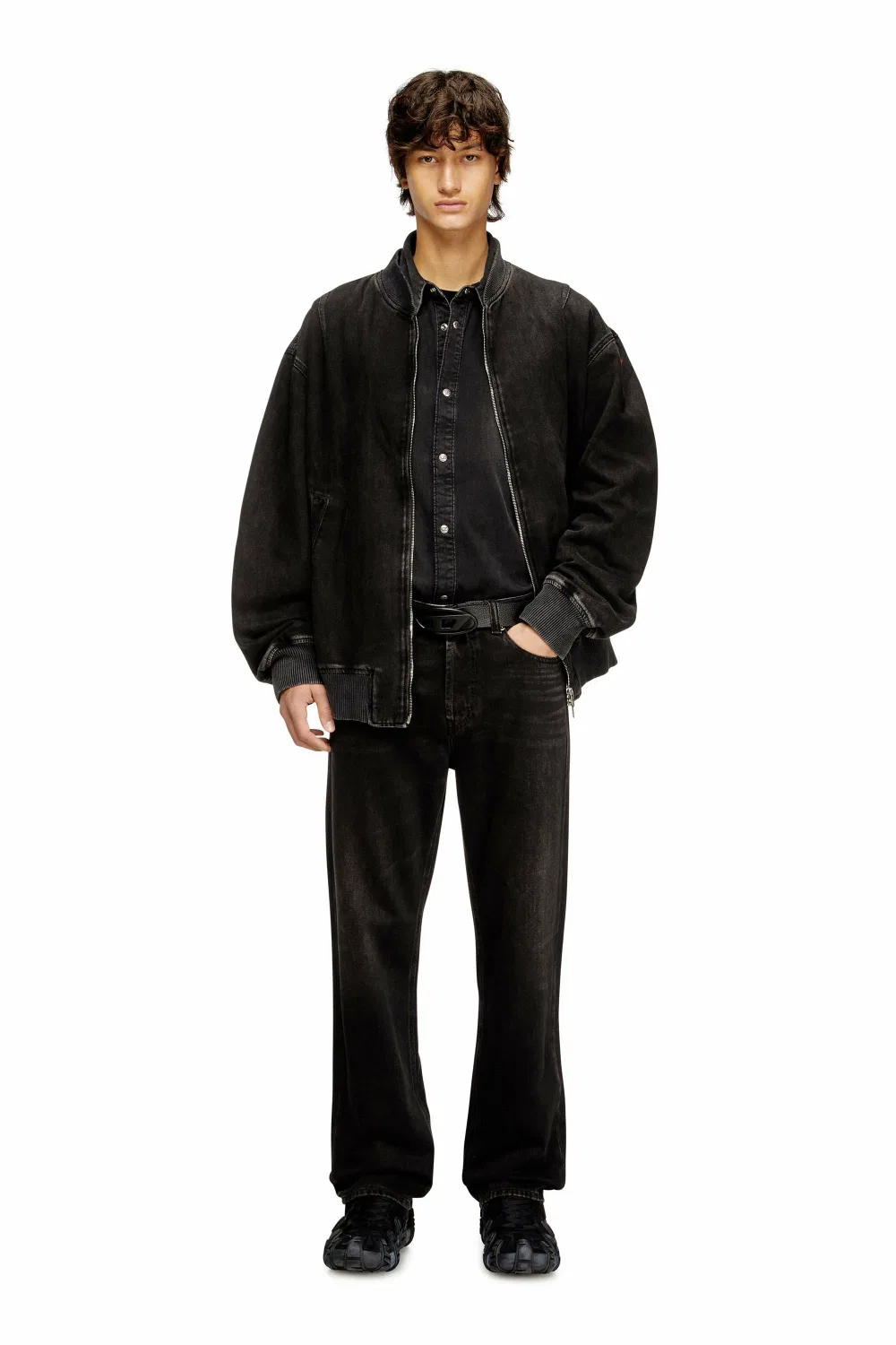 Мужская джинсовая куртка D-VINZ JACKET Diesel, black — фото 4
