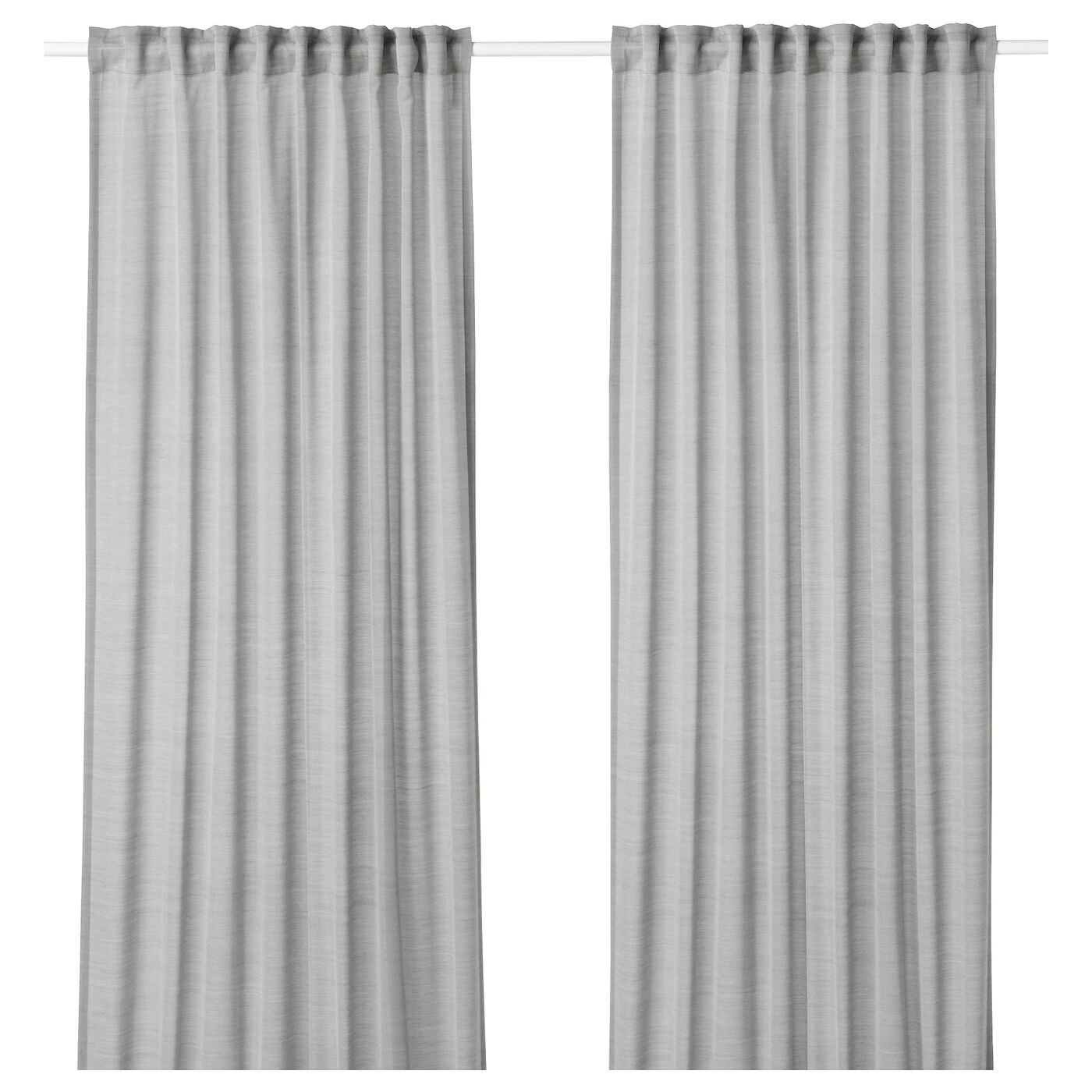 

2 шторы, серые, 145х250 см, HILJA IKEA