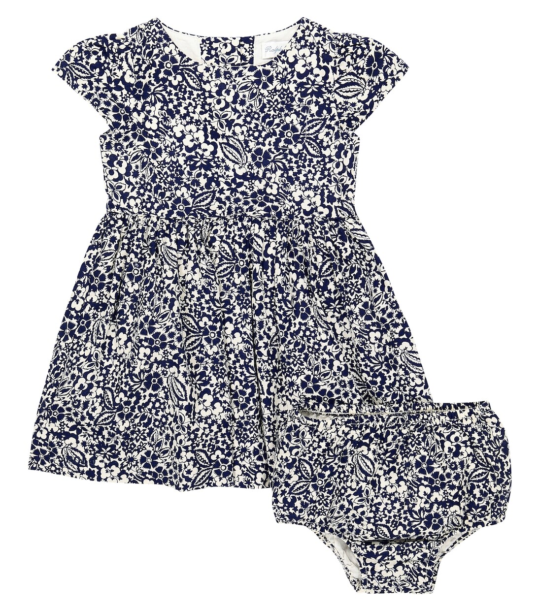 

Хлопковое платье baby calissa с цветочным принтом Polo Ralph Lauren Kids, синий