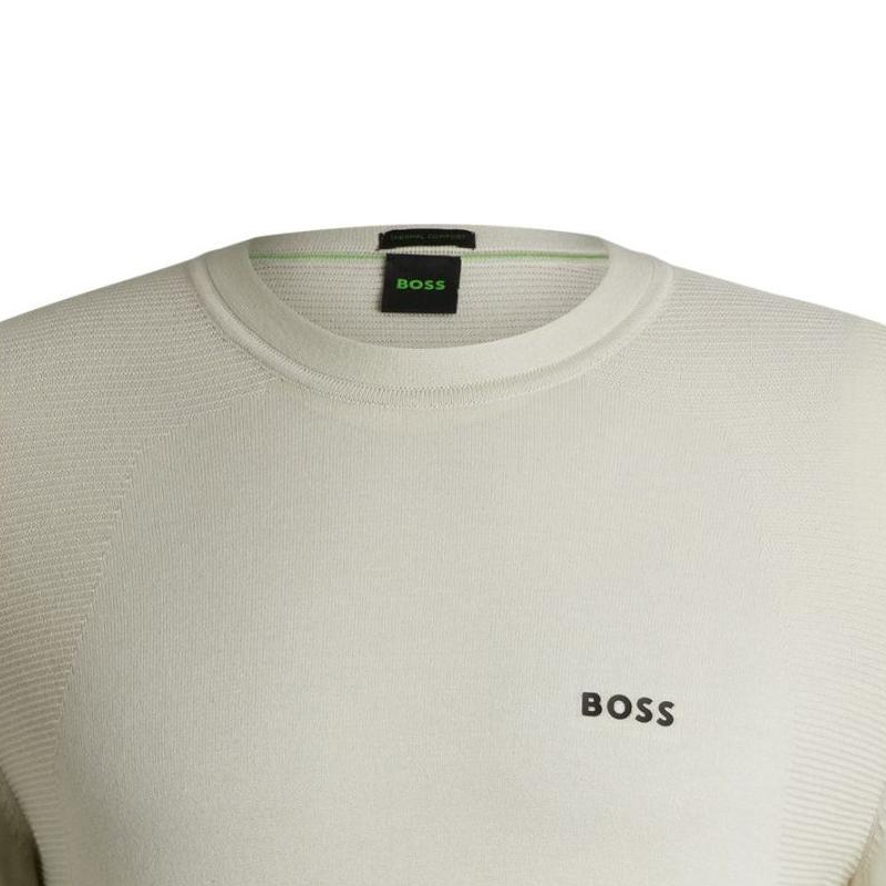 

Трикотажная футболка мужская светло-бежевая HUGO BOSS