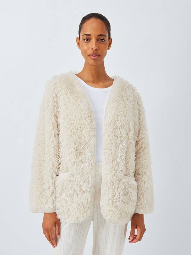 

Пушистый топ для отдыха John Lewis, Ivory