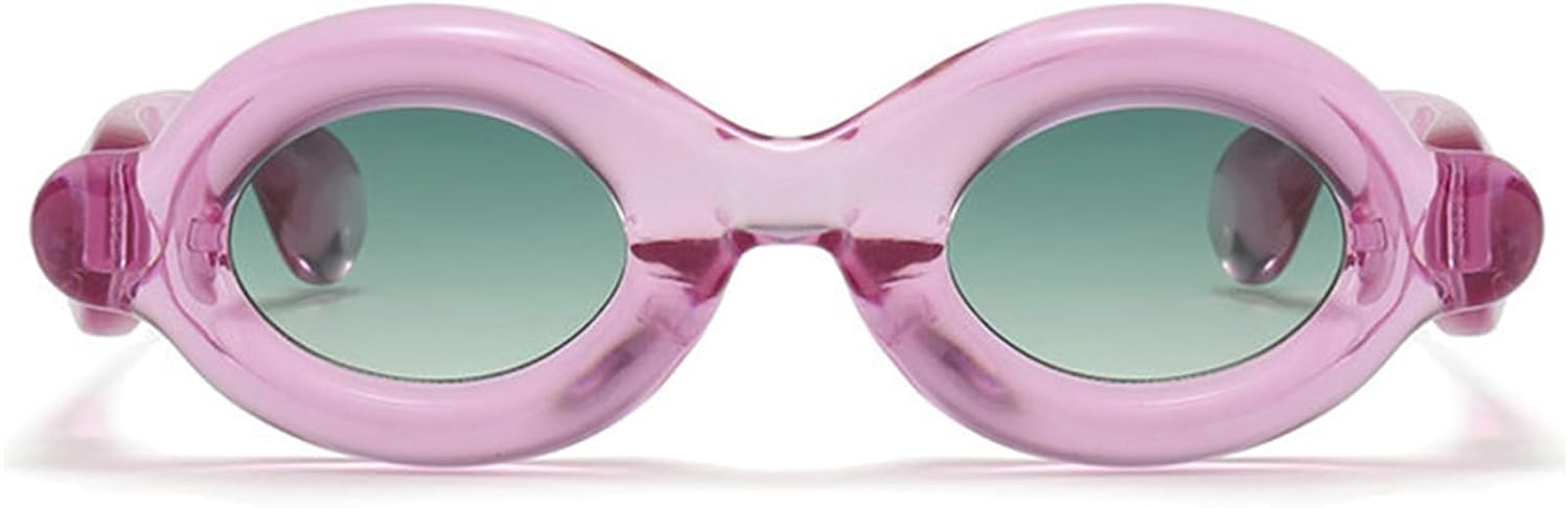 

Солнцезащитные очки Willochra Punk Oval для женщин и мужчин в стиле Y2K, хип-хоп, с градиентной оправой, роскошные пляжные солнцезащитные очки с защитой от УФ-излучения UV400, унисекс, C5